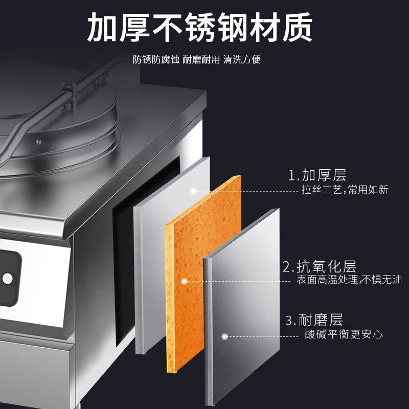 意黛斯(YIDAISI)商用电饼铛 大号烙饼机双面加热 学校酒店企业食堂烤饼炉煎包锅 机械款YDS-YXD60-JX图片