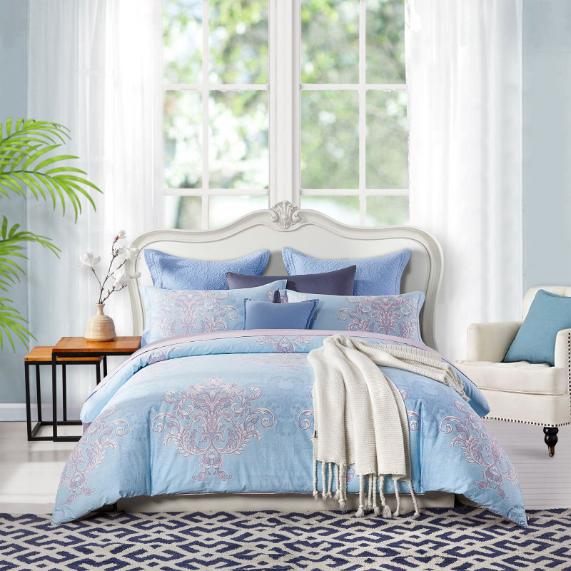 博洋家纺床上四件套全棉纯棉夏季ins田园风床单床笠被罩被套套件闻香