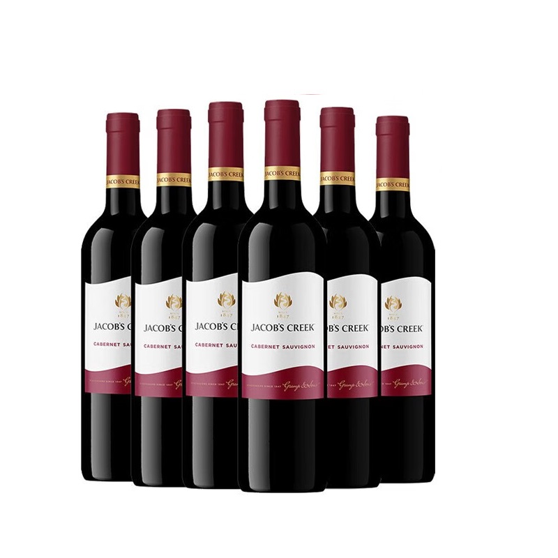 杰卡斯(jacobs creek)赤霞珠红葡萄酒 750ml*6 整箱装