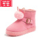 可莉允儿童雪地靴2022年冬季新款宝宝保暖棉靴加绒短靴女童防水防滑皮靴