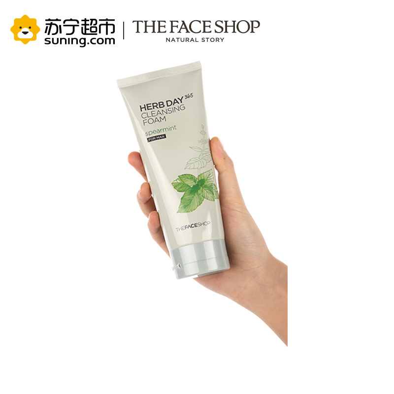 THE FACE SHOP 菲诗小铺 每日草本薄荷男士泡沫洁面膏170g