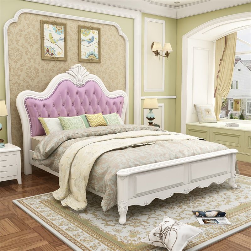 欧式实木床18米大床双人主卧婚床现代简约15米公主床美式田园床