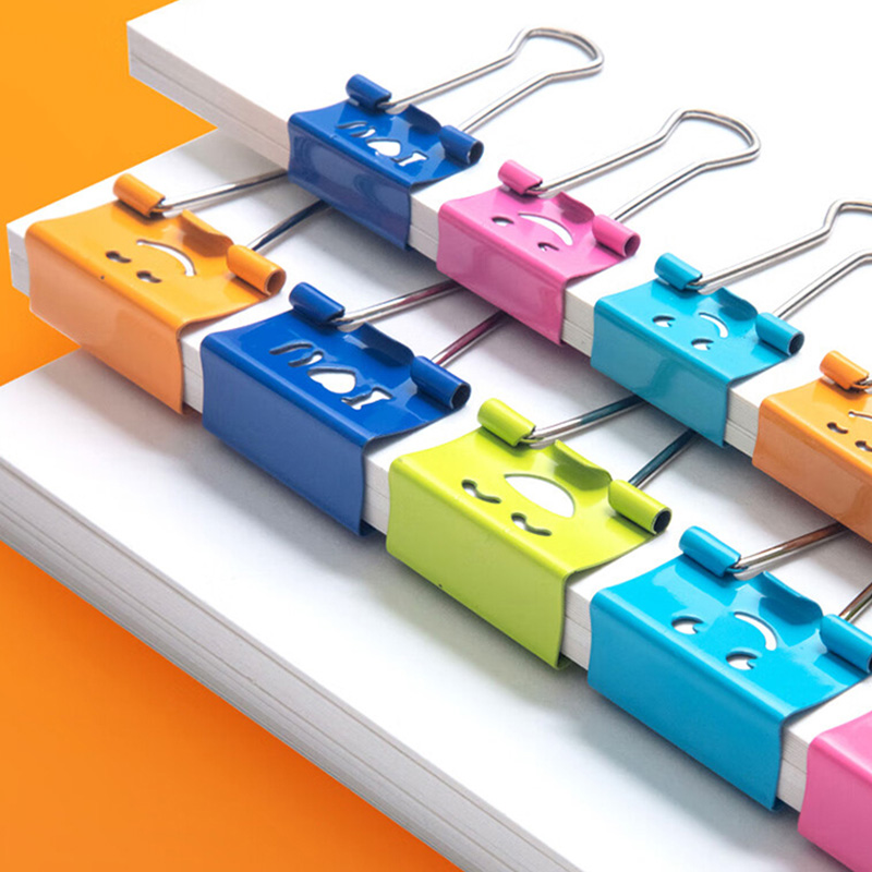 晨光长尾夹19mm*40只*3筒拿取方便易携带表情系列ABS92702高清大图