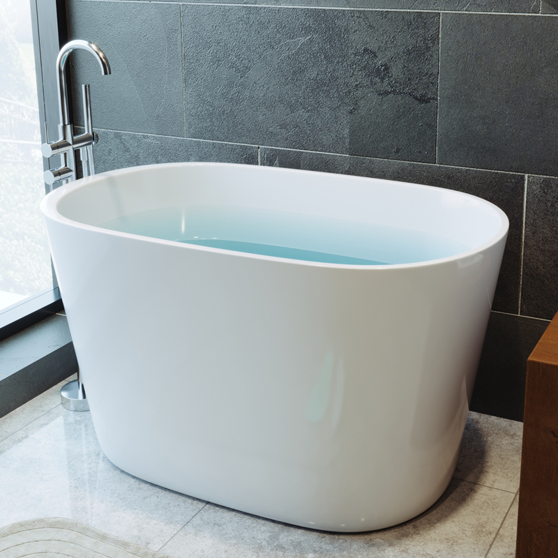 艾吉诺亚克力浴缸家用成人泡澡迷你日式澡盆浴池浴盆小户型卫生间视频