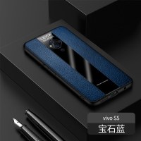 高铭宣 vivos5手机壳s6保时捷指环支架商务风男士S5手机套硅胶防摔保护套个性创意软边硬 vivos5[宝石蓝]
