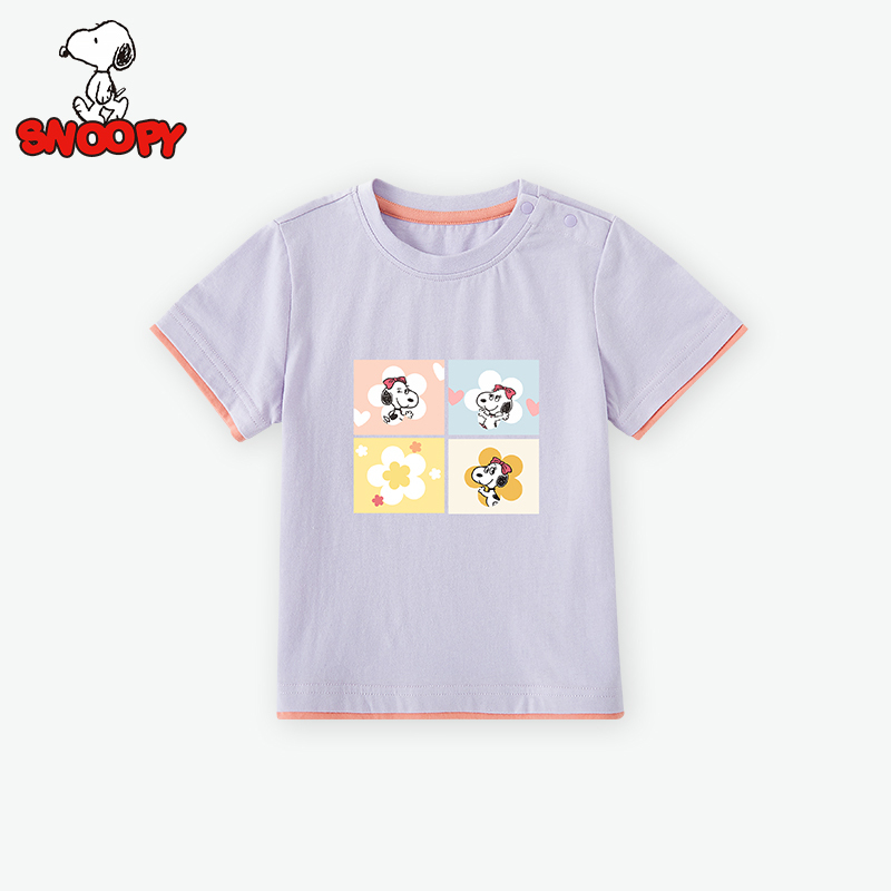 史努比SNOOPY童装儿童短袖t恤夏季新款男女童半袖上衣宝宝夏天衣服