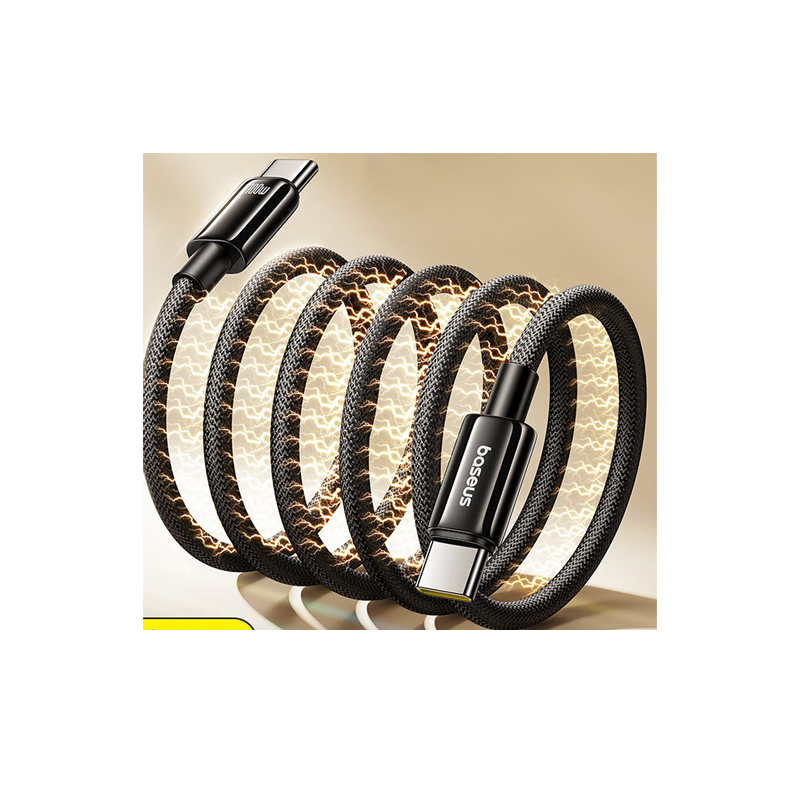 倍思磁吸数据线Type-C苹果15/16充电线双头PD100W快充车载适用iPhone15ProMax平板iPad华为