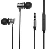 乔歌(QIAOGE)M-1386入耳式耳机K歌手机电脑重低音炮带麦金属魔音耳塞式vivox9苹果oppor9安卓灰色