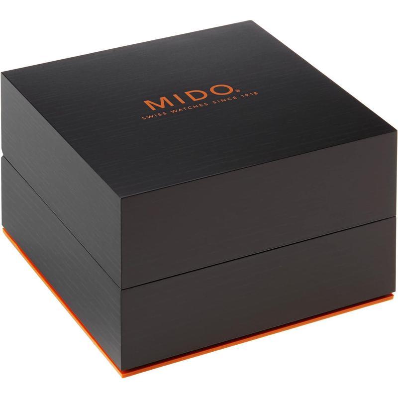 Mido瑞士男表 舵手系列潮流个性简约三针灰黑盘皮带长动能自动机械表