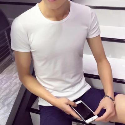 1DW M 夏季汉元素仙鹤刺绣短袖T恤男士改良汉服体恤中式唐装民族复古风