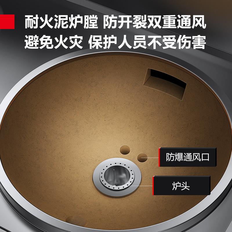 德玛仕商用燃气大锅灶台公司单位食堂饭店用猛火灶炒菜炉大炒锅60cm单头大炒灶SDGT55-A(D80)[天然气]高清大图