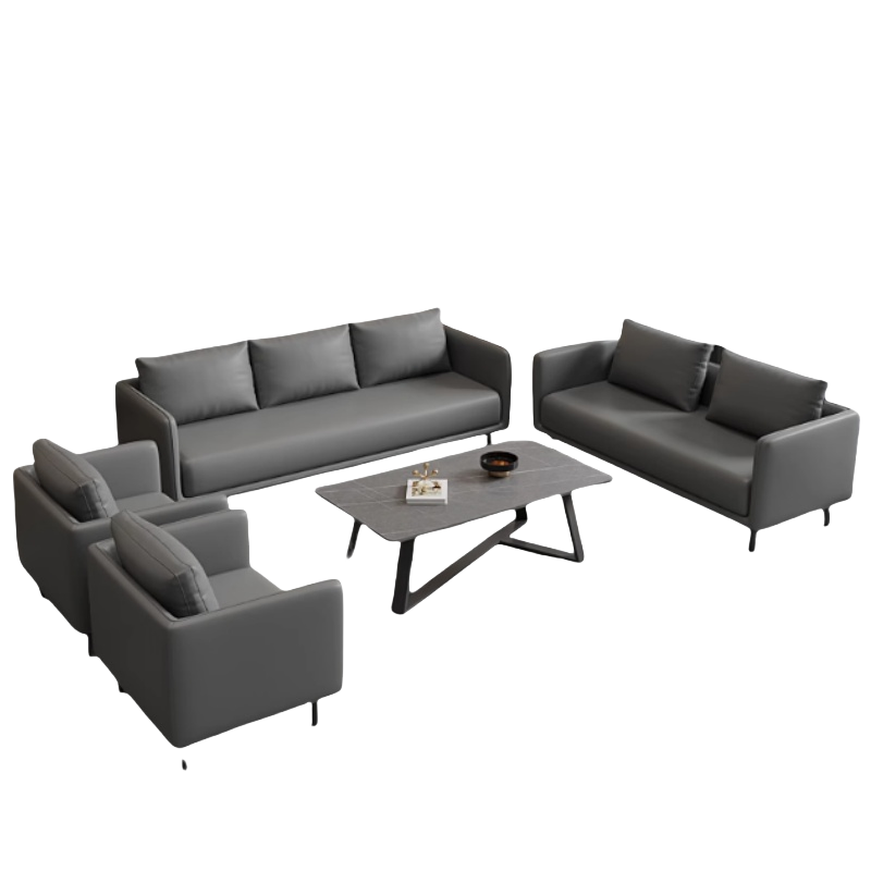 芙首泰办公组合沙发1800*700*750mm(1+1+2+3+茶几)套高清大图