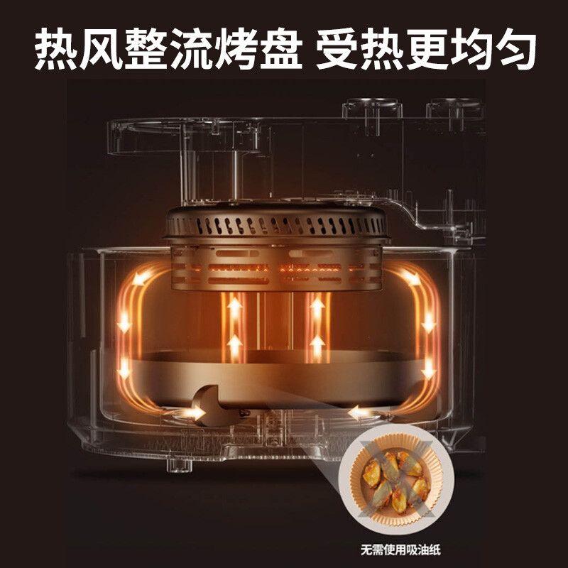 九阳(Joyoung) 空气炸锅 KL55-VF739 不用翻面可视窗口蒸烤炸一体机薯条机 5.5L高清大图