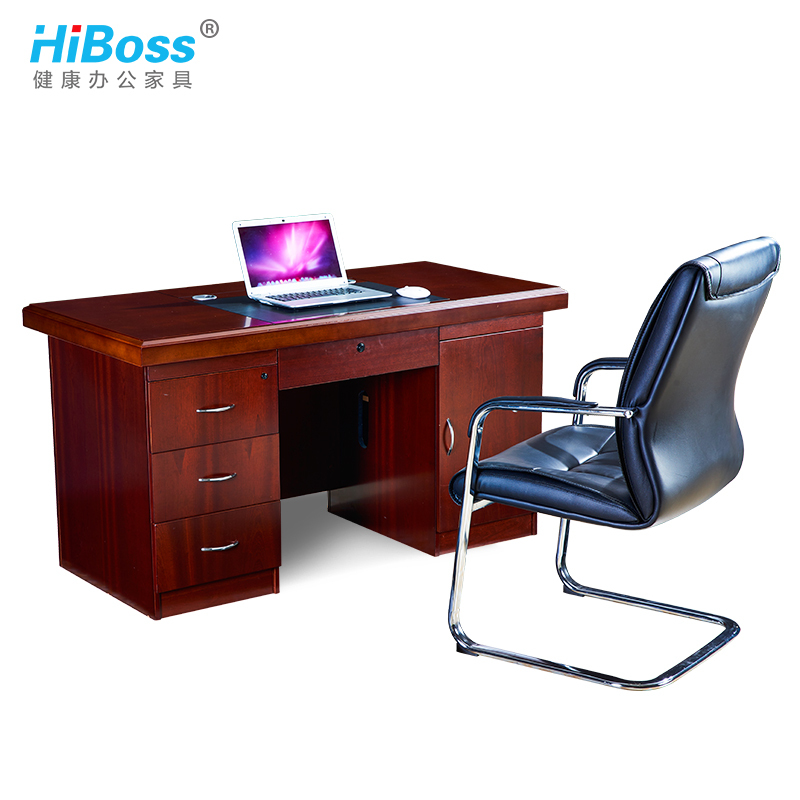 HiBoss 办公桌1.6米油漆电脑桌班桌员工办公台