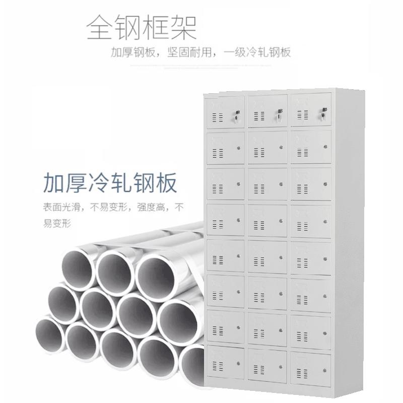 三能 (SAN NENG)加厚铁皮更衣柜 宿舍更衣柜 员工更衣柜 带锁储物柜 其他金属更衣柜 灰白24门