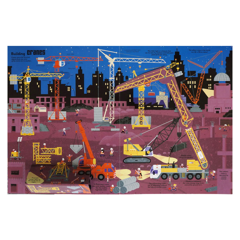 [正版]建筑工地手册进口英文原版The Ultimate Construction Site Book 抽拉翻翻书施工高清大图