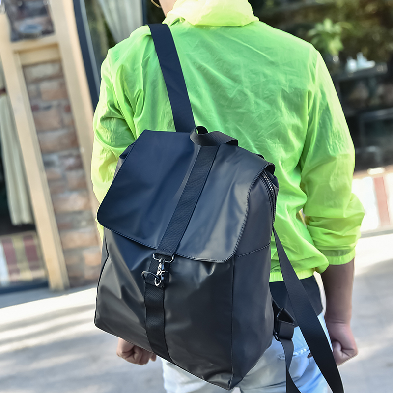 双肩包男简约大容量电脑背包防水书包女高中学生校园风双肩包潮包