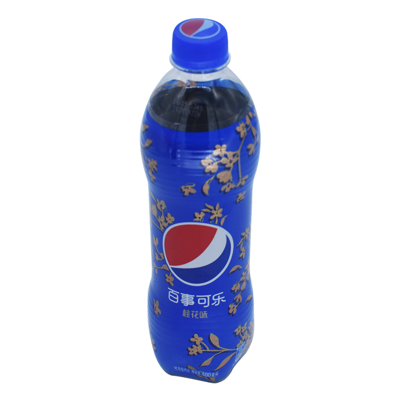 百事可乐桂花味汽水600ml 24瓶装 碳酸饮料 整箱自营