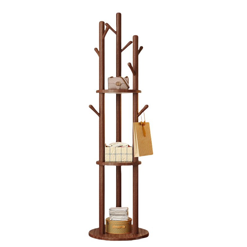 铭思达衣帽架实木个高清大图