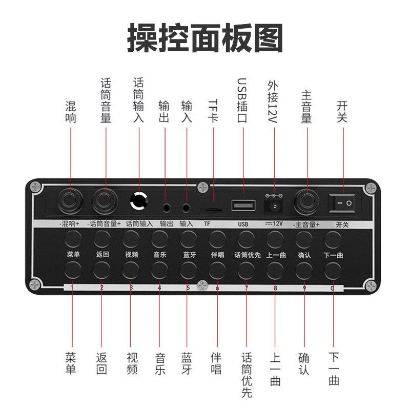 康佳(KONKA) 广场舞音响带显示屏幕 广场舞视频机拉杆音响户外K歌蓝牙音箱移动看戏机唱戏机 标准蓝牙版(单降噪话筒+