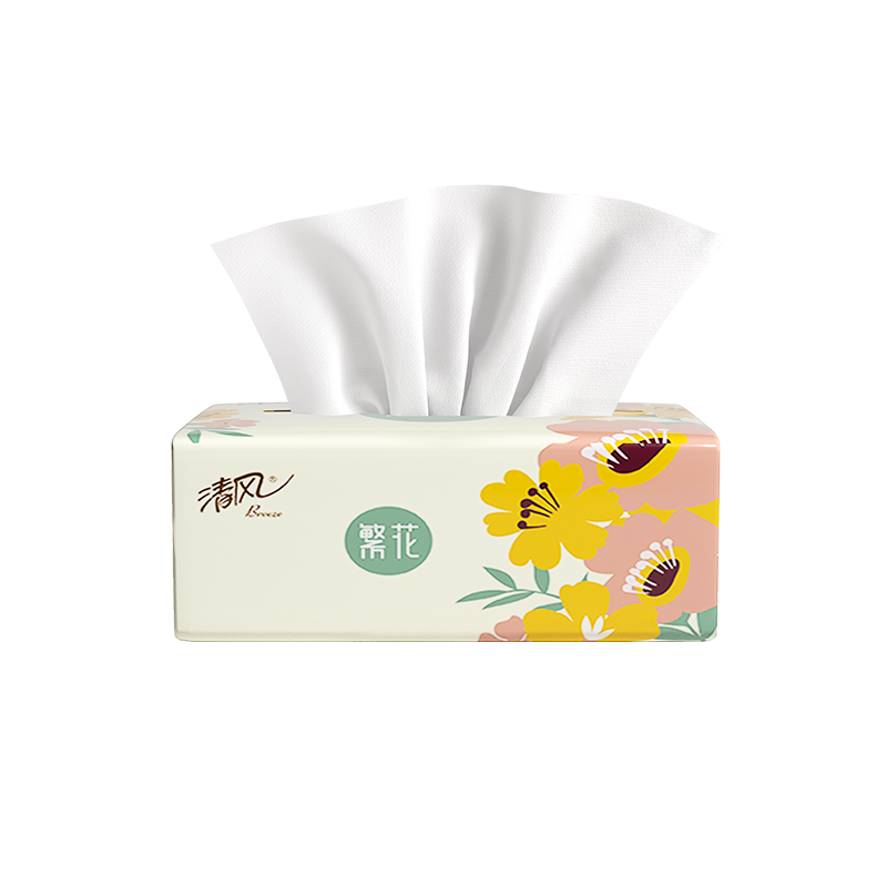清风繁花系列2层150抽12包装软抽纸AR36TMSX4.高清大图