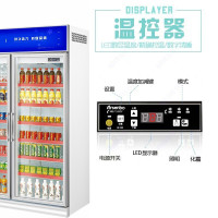 雅绅宝(Arsenbo)饮料展示柜冷藏立式冰柜商用冰箱饮品保鲜柜超市两门双门冷柜水果柜风冷无霜 豪华款1200L风冷无霜