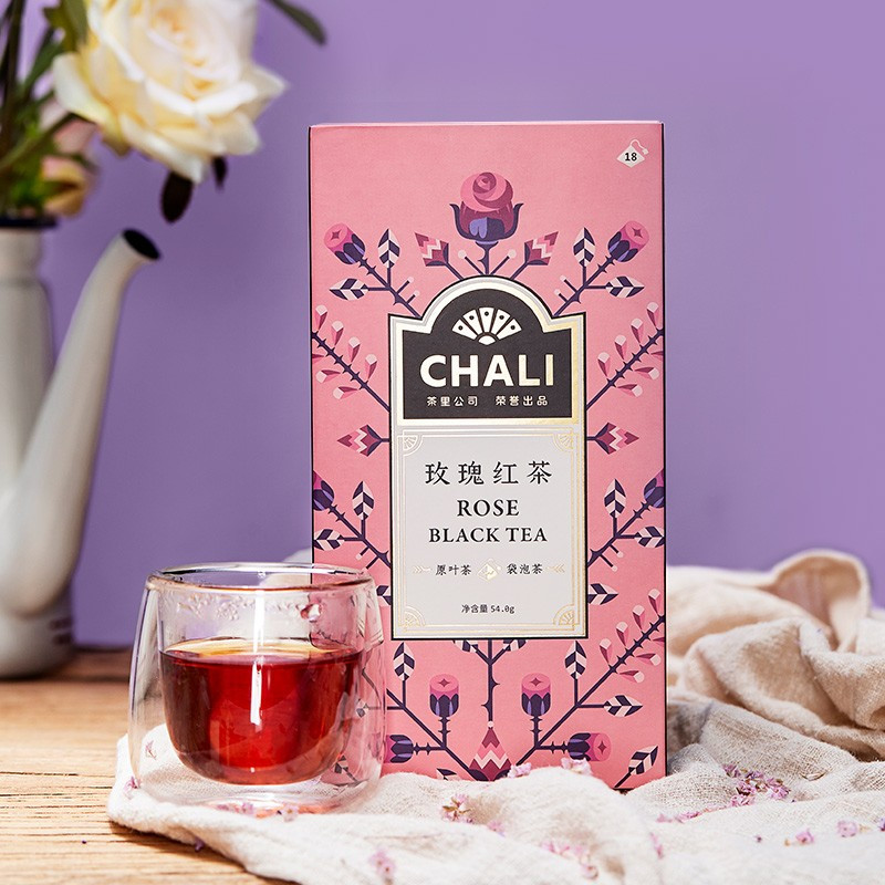 Play 00:04 00:16 CHALI茶里 玫瑰普洱茶18包盒装 花草茶组合三角袋泡茶茶叶茶54g
