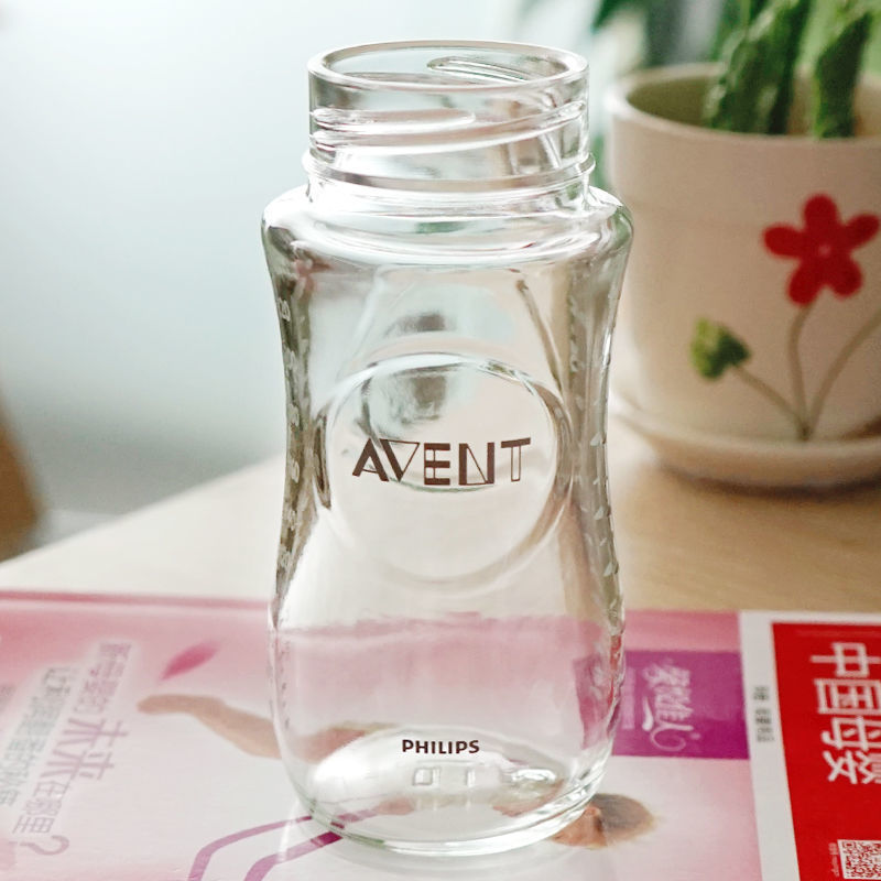 飞利浦自然顺畅玻璃奶瓶身 塑料PA宽口径125/160/240/330ml 240ML法国原生玻璃瓶身