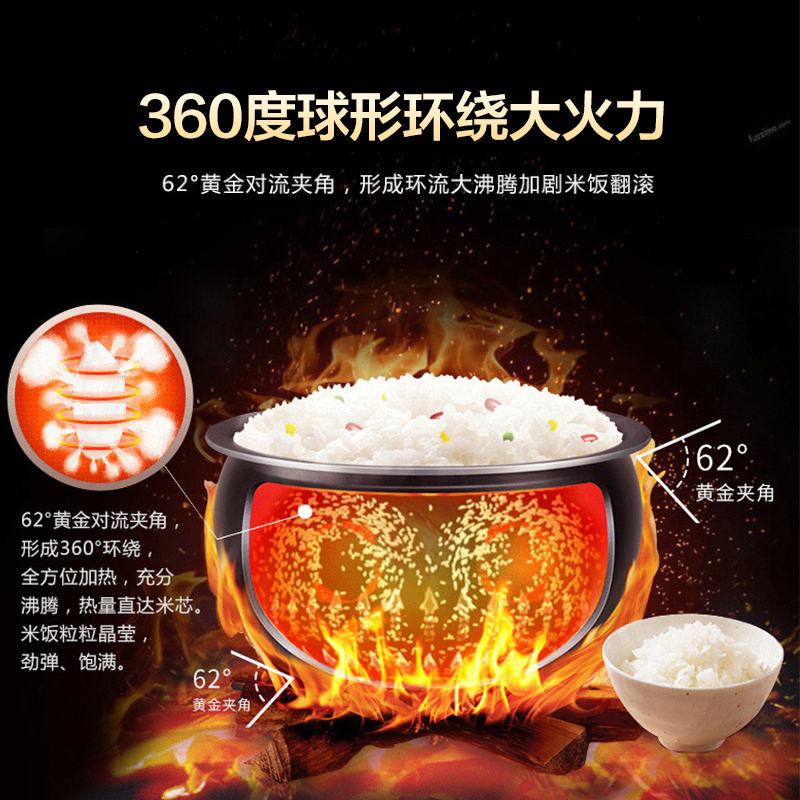 苏泊尔(SUPOR)电饭煲家用3L多功能1-5人电饭锅陶晶球釜不粘内胆24H智能预约拉丝金属机身CFXB30FC688