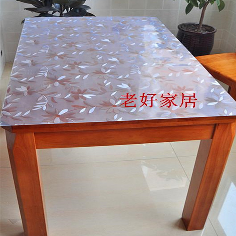 包邮PVC防水防烫餐桌布透明软质玻璃 磨砂茶几垫塑料桌布印花台