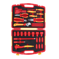 高松takama VDE双色绝缘耐压12.5系列1/2方棘轮套筒工具套装25件套v802025/1套