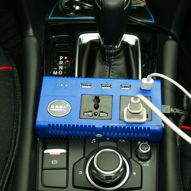 汽车用车载逆变器电源转换器插座220v充电器车载点烟器12v24v车用