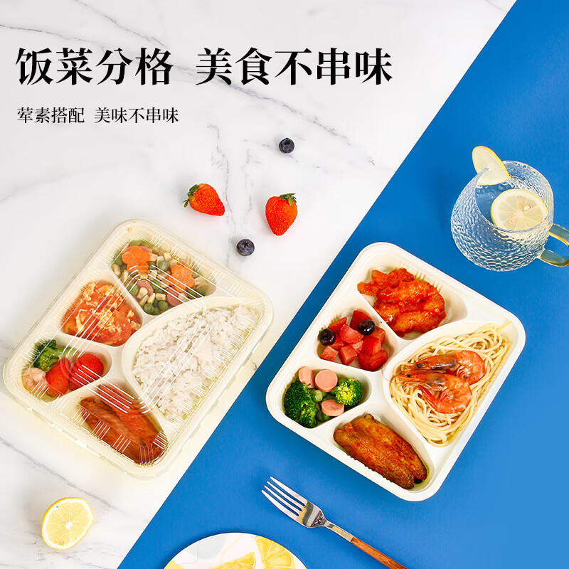 一次性五格塑料打包盒[120套装]高清大图