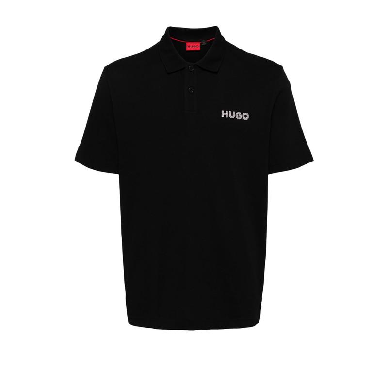 Hugo boss男士POLO衫经典领黑色LOGO休闲百搭男装上衣高清大图