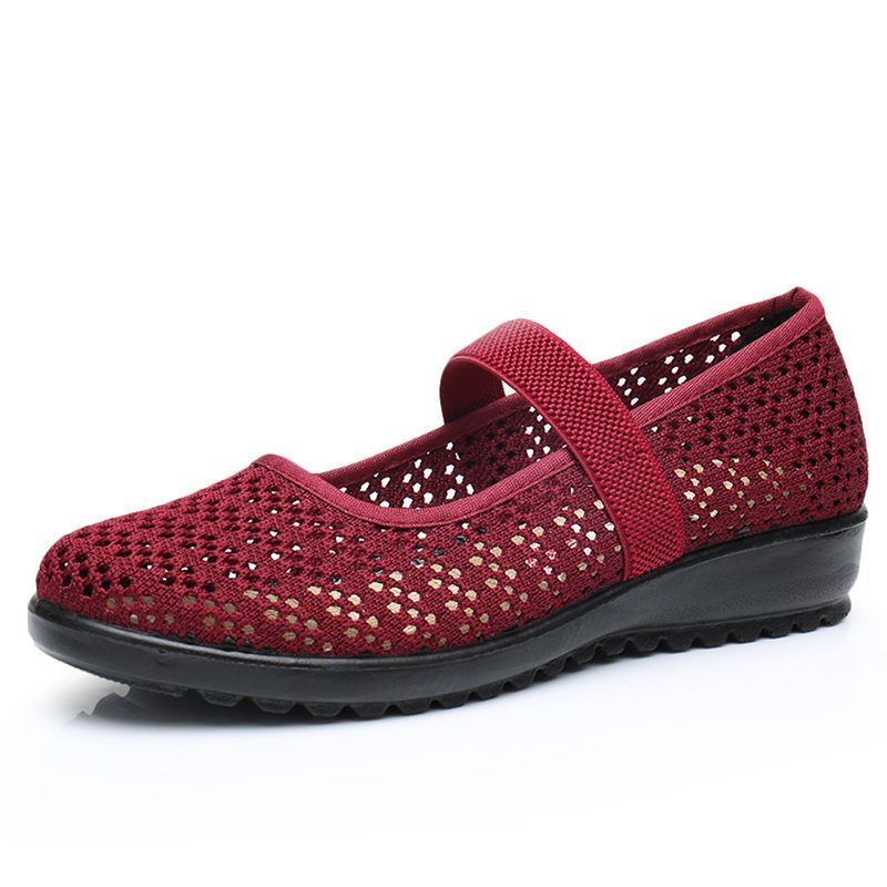 夏季老北京布鞋女鞋网鞋凉鞋妈妈鞋网布鞋奶奶鞋中老年女鞋女士鞋1715