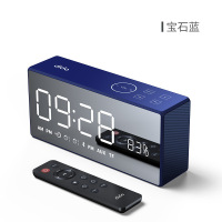 蓝牙音箱家庭Dido X9迷你插卡镜面音响 充电收音通话遥控智能音箱镜面闹钟蓝牙4.2音箱UVR