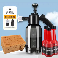 洗车浇花泡沫喷壶洗车液专用工具pa高压喷泡沫打家用擦车神器防爆 【升级2L泡沫壶1个+去玻璃油膜3瓶+珊瑚海绵】送防风罩
