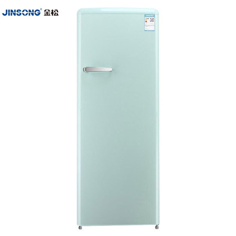 金松 BC-225R 225升【抹茶绿】复古冰箱 冷冻冷藏一体 二级能效 家用租房 彩色网红 时尚大容量 静音制冷