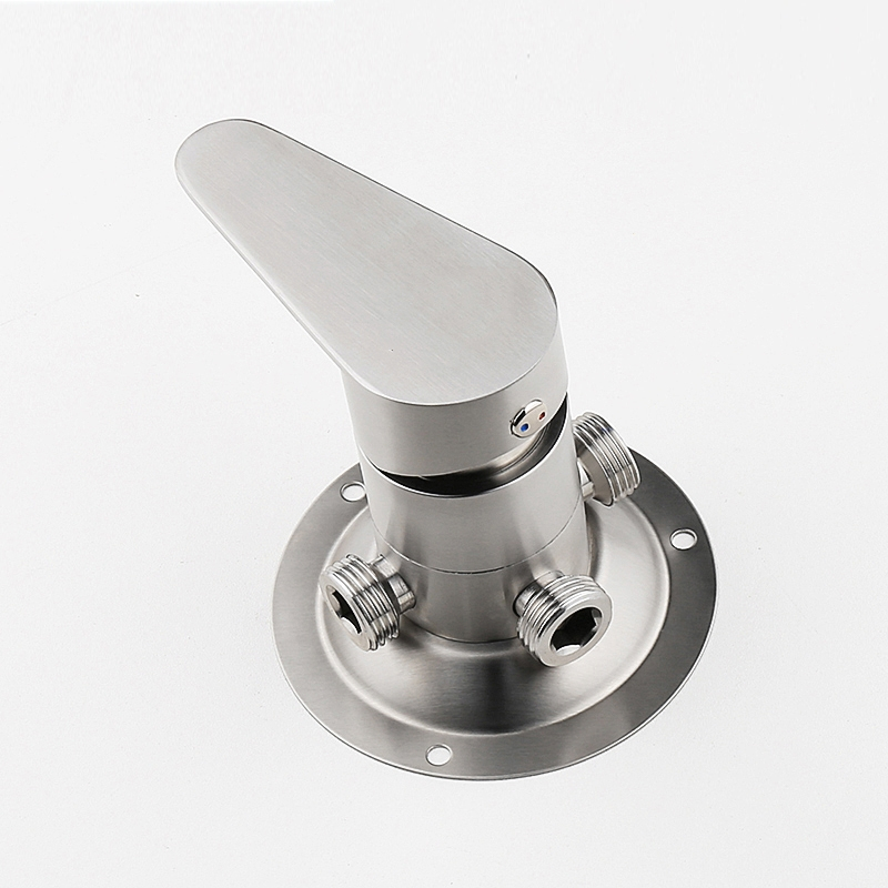 304不锈钢混水阀太阳能热水器上水阀明装挂墙式花洒古达冷热龙头开关