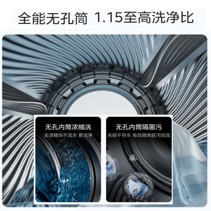 美的(Midea)洗烘套装 10KG滚筒洗衣机+全变频热泵烘干机[清风明月2.0洗烘塔]MGH20A-G+MAX纯平全嵌高清大图