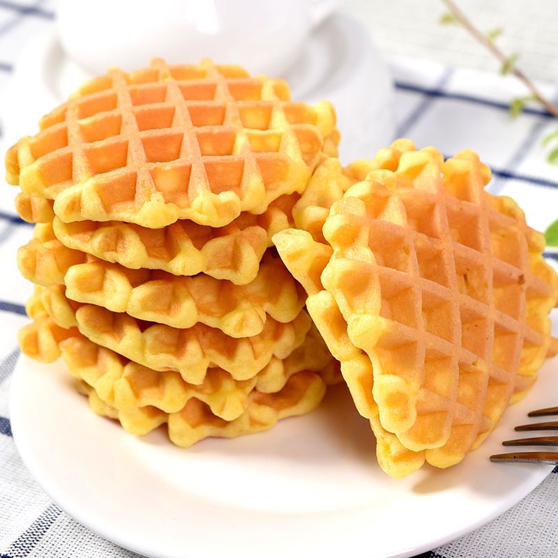 千格华夫饼蛋糕早餐手撕面包点心网红休闲小吃零食品视频