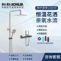 科勒恒温双花洒淋浴柱冷热龙头喷头淋浴花洒套装76623/26469