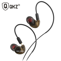QKZ W6PRO 插拔式运动款耳机 入耳式重低音耳机跑步运动耳机耳塞带麦有线耳机