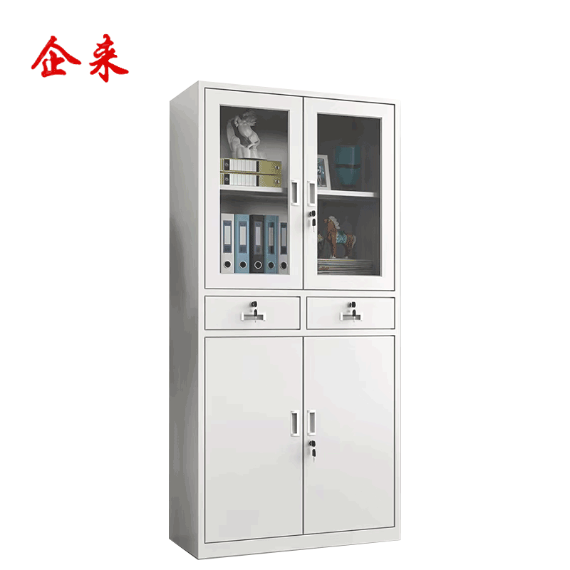 企来中二屉文件柜 900*400*1850mm 组高清大图