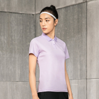 361°运动T恤女2022新款季常规休闲上衣翻领透气短袖