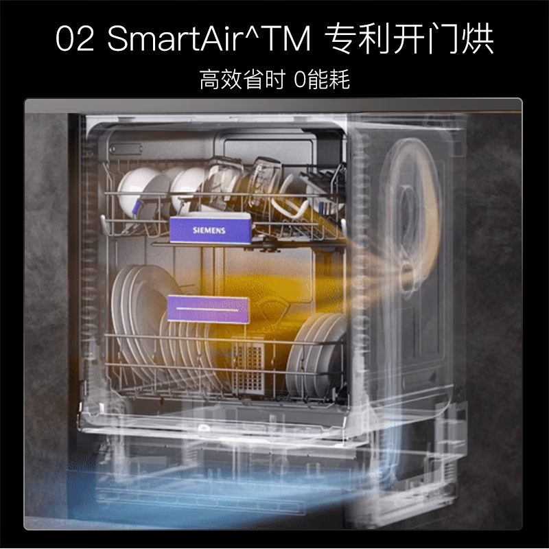 西门子SJ43EB88KC [极净魔盒2.0]150L以上容积 嵌入式洗碗机消毒除菌一级水效高清大图