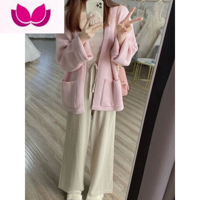 七斓春季女装盐系茶系穿搭一整套奶系法式桔梗奶乖名媛高级感套装图片