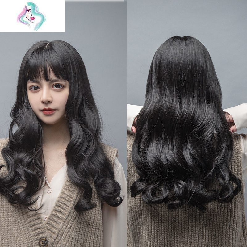 假发女长发直发3d头顶假发补发片逼真卷发浪整顶全头套遮白发你那么美