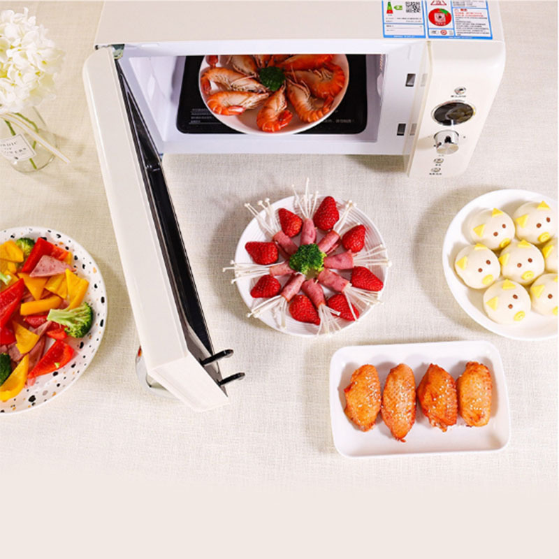 格兰仕(Galanz)复古微波炉家用20L小型迷你简单旋钮操控易清洁平板加热智能自动菜单KJ(W0) 米白色高清大图