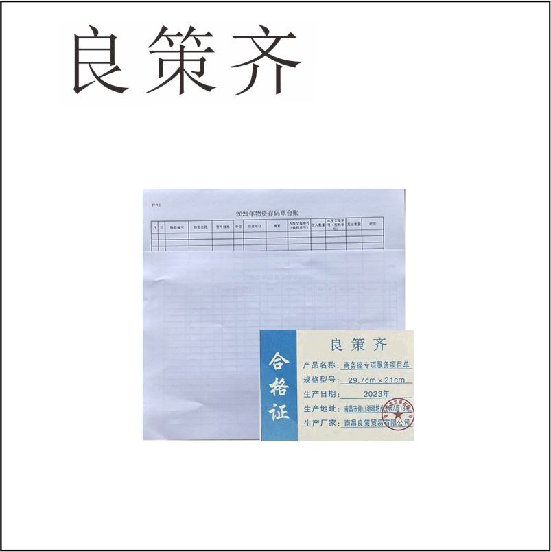 良策齐本册商务座专项服务项目单纸质29.7cm×21cm 张高清大图